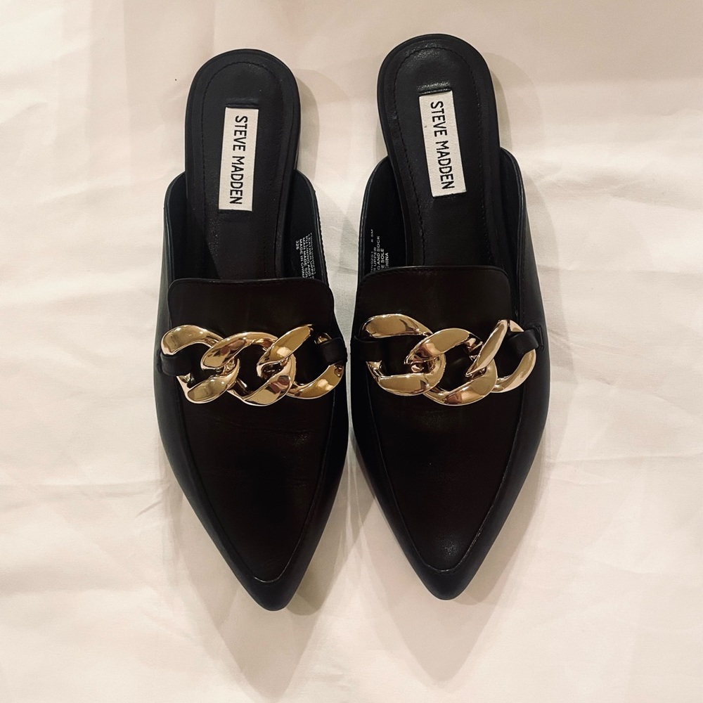 Steve Madden “Finn” chain mules